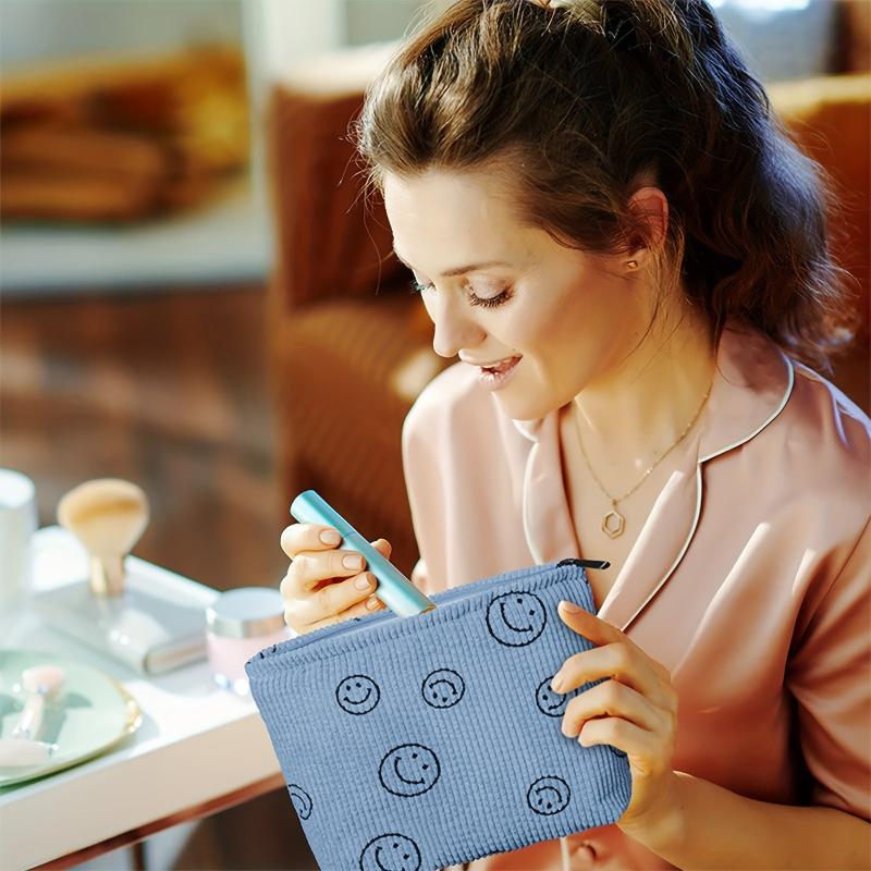 Large Capacity Travel Cosmetic Bag Smiling Face Case