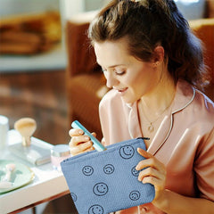 Large Capacity Travel Cosmetic Bag Smiling Face Case