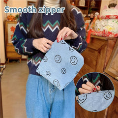 Large Capacity Travel Cosmetic Bag Smiling Face Case