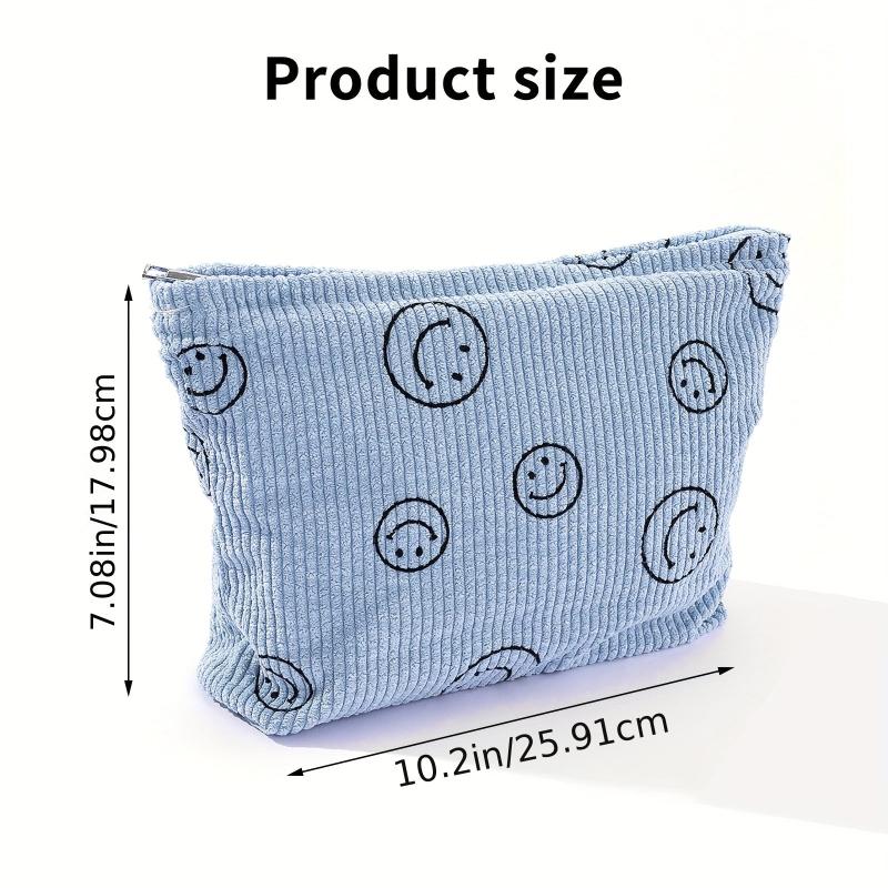 Large Capacity Travel Cosmetic Bag Smiling Face Case