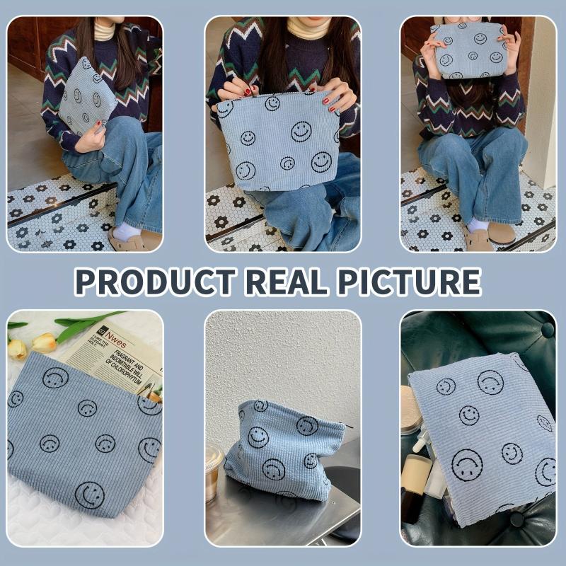 Large Capacity Travel Cosmetic Bag Smiling Face Case