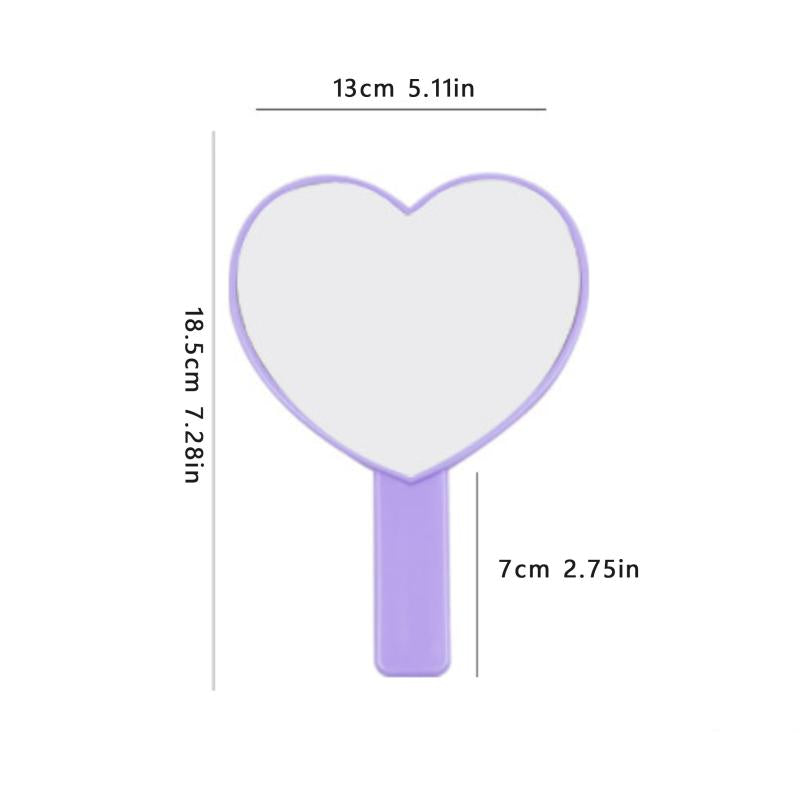 Cherry Heart Handheld Mirror for Young Girls Makeup