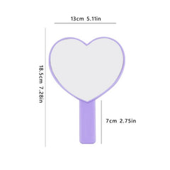 Cherry Heart Handheld Mirror for Young Girls Makeup