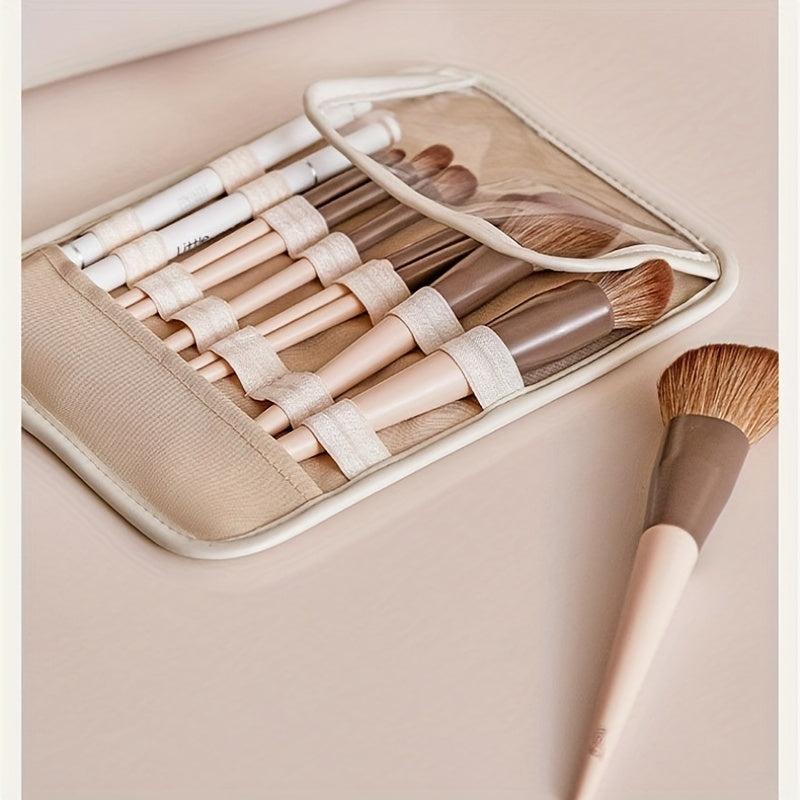 Travel Makeup Bag Double Layer PU Leather Clear Cosmetic Toiletry Organizer