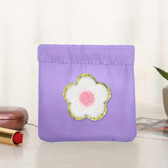 6PCS Self Closing Pocket Cosmetic Bag PU Waterproof Coin Purse