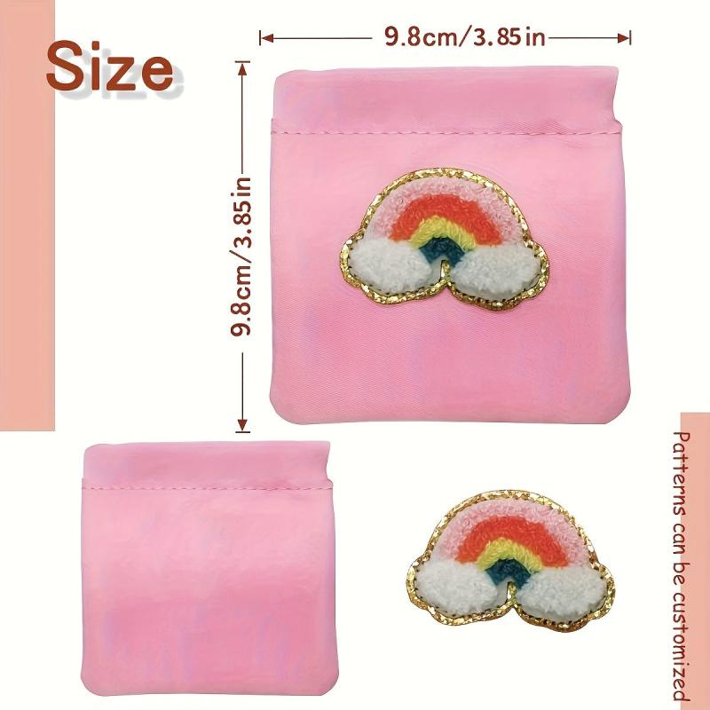 6PCS Self Closing Pocket Cosmetic Bag PU Waterproof Coin Purse