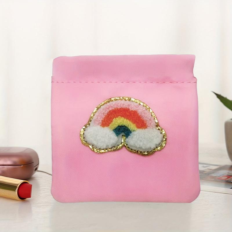 6PCS Self Closing Pocket Cosmetic Bag PU Waterproof Coin Purse