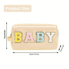 Preppy Makeup Bag With Strap Waterproof Toiletry Bag Cosmetic Pouch