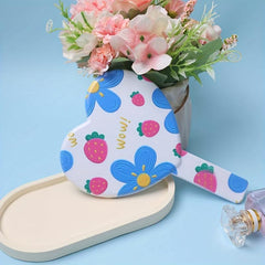 Strawberry Floral Hand Mirror Portable Makeup Mirror for Women Girls Travel