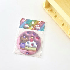 Cartoon Rabbit Sticker Makeup Mirror Portable Round Mirror