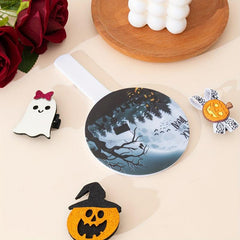 Pumpkin Forest Hand Mirror Small Vanity Cosmetic Travel Mirror