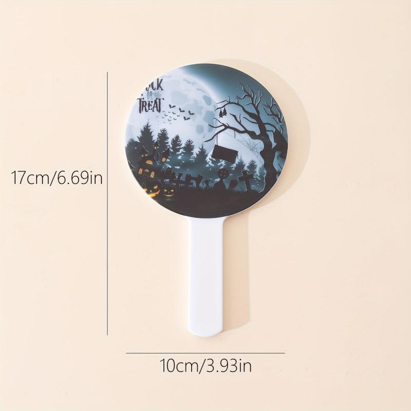 Pumpkin Forest Hand Mirror Small Vanity Cosmetic Travel Mirror