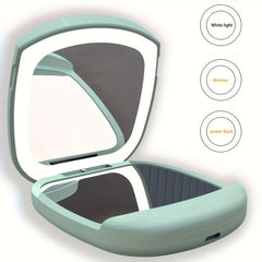 LED Travel Makeup Mirror Compact Square Lighted Vanity Mirror