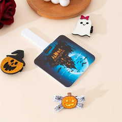 Castle & Bats Print Hand Mirror - Portable Makeup Vanity Mirror
