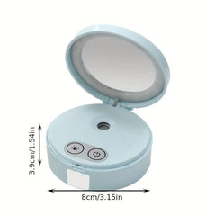 Portable Makeup Mirror Nano Steamer 2-in-1 Travel Beauty Mirror