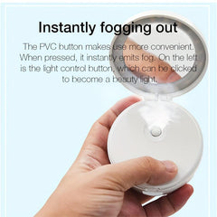 Portable Makeup Mirror Nano Steamer 2-in-1 Travel Beauty Mirror