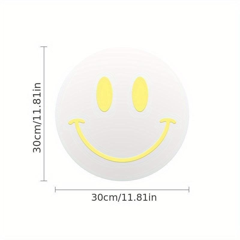 Acrylic Smiling Face Mirror Self Adhesive Wall Sticker for Girls Room Decor