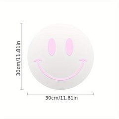 Acrylic Smiling Face Mirror Self Adhesive Wall Sticker for Girls Room Decor
