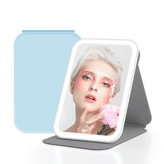 KLC Rechargeable Travel Makeup Mirror With Light 90 Rotatable Portable Vanity