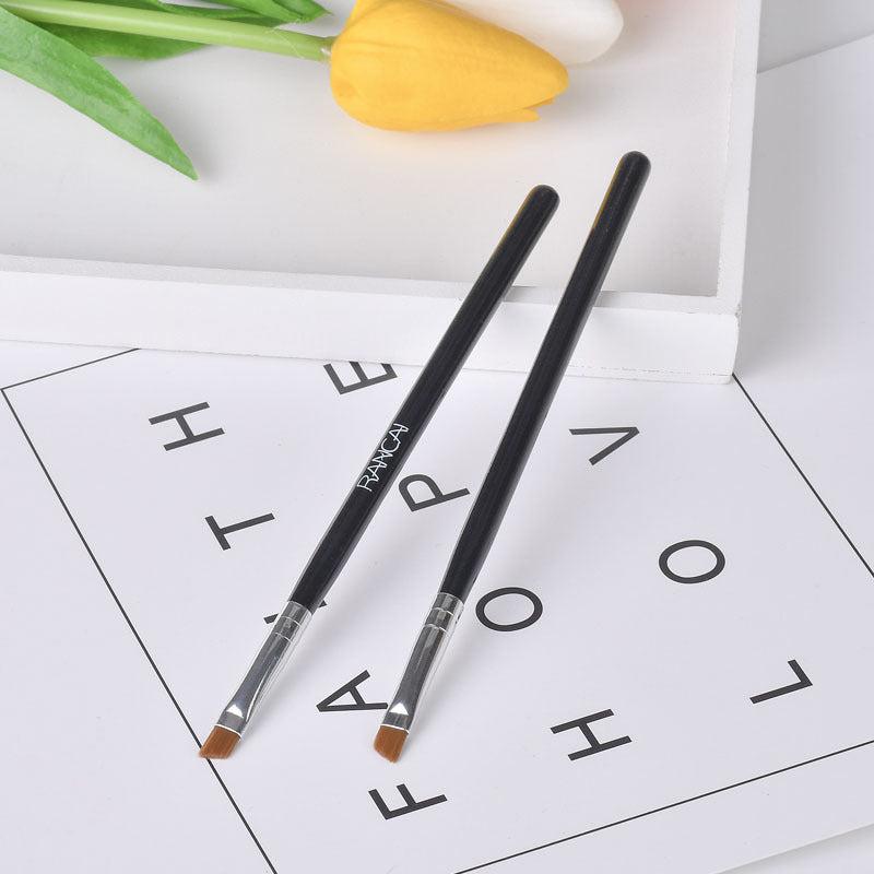 Flat Angled Eyebrow and Liner Brush for Precision Makeup