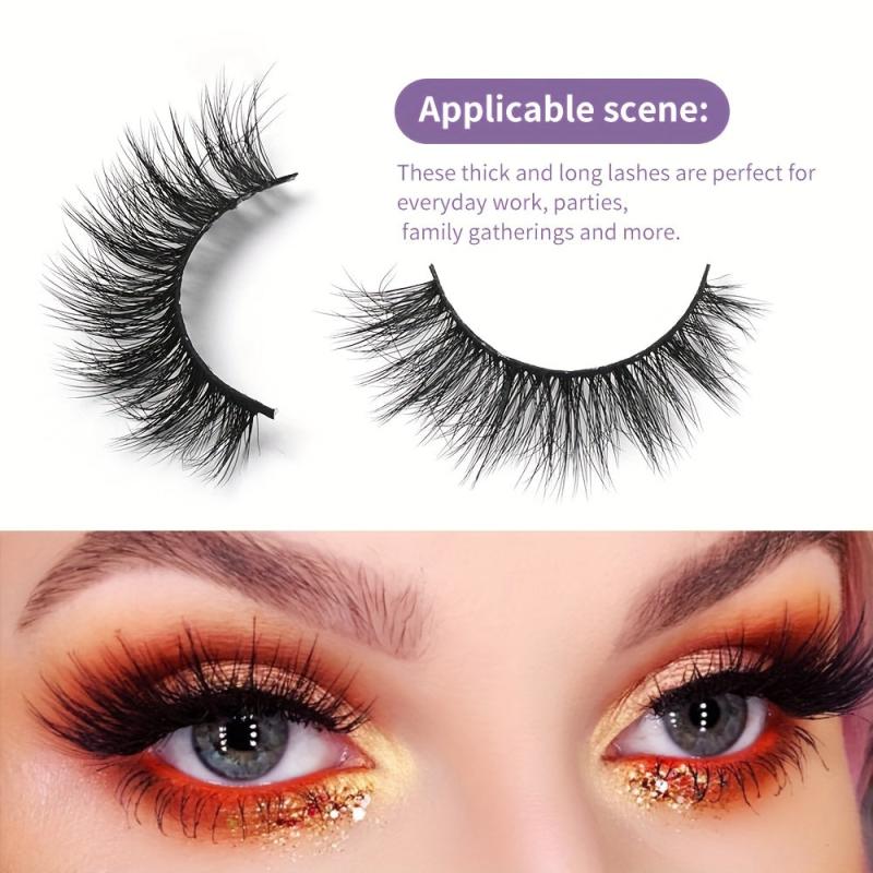 7 Pairs 3D Faux Mink Hair False Eyelashes Wispy Fluffy Extension