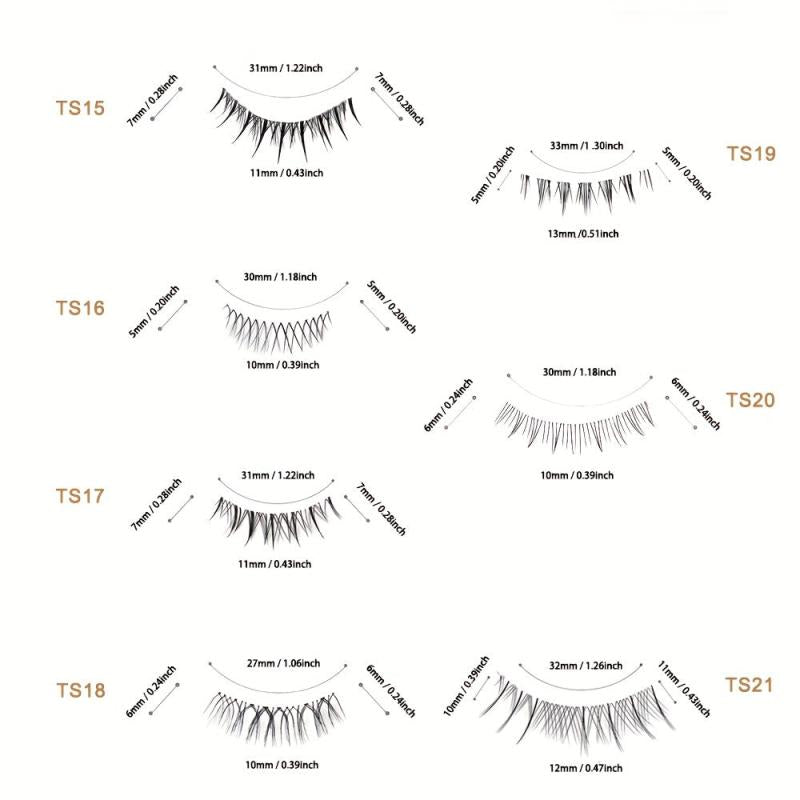 Natural Look False Eyelashes Short Japanese Lashes