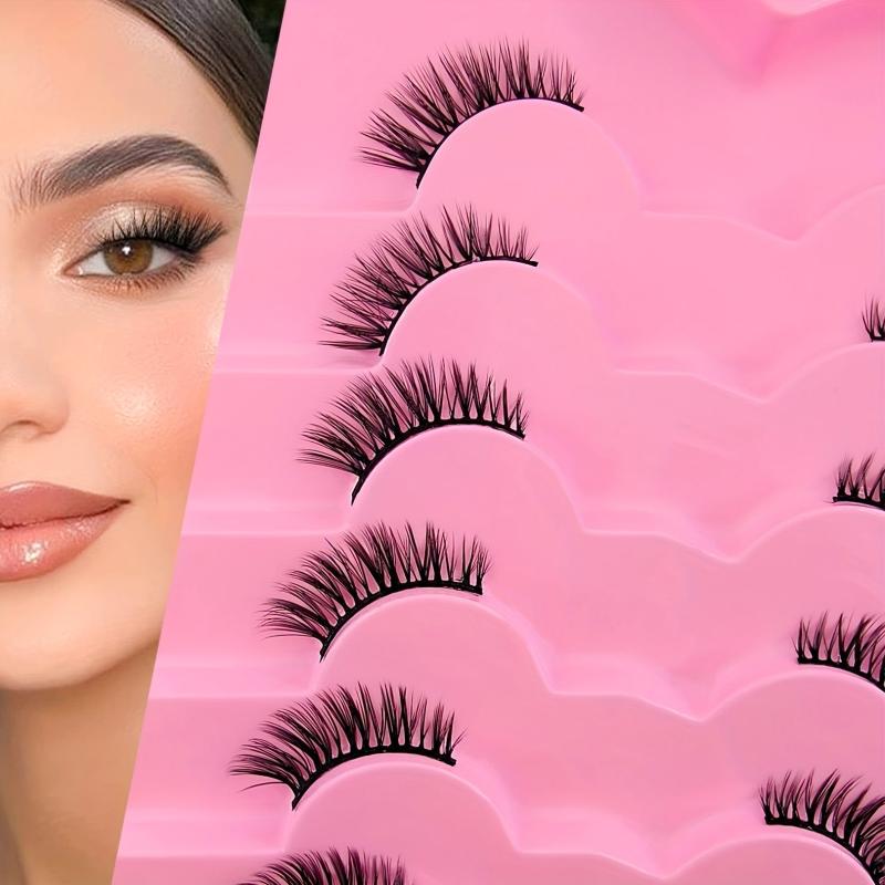 7 Pairs Cat Eye Lashes Thick Faux Mink False Eyelashes