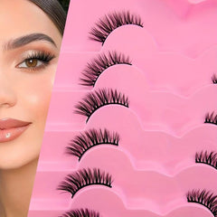 7 Pairs Cat Eye Lashes Thick Faux Mink False Eyelashes