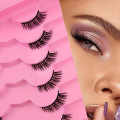7 Pairs Cat Eye Lashes Thick Faux Mink False Eyelashes