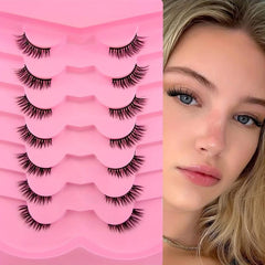 7 Pairs Cat Eye Lashes Thick Faux Mink False Eyelashes