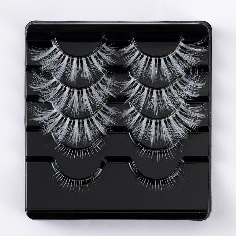 5 Pairs Faux Mink Soft Lashes Masquerade Cosplay Manga Lashes