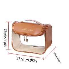 Clear Hanging Toiletry Bag Women Makeup Travel Handle Waterproof Zippered