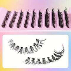 DIY D Curling Eyelashes Extension Cluster Mink Wispy Cat Eye Lashes