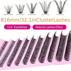 DIY D Curling Eyelashes Extension Cluster Mink Wispy Cat Eye Lashes