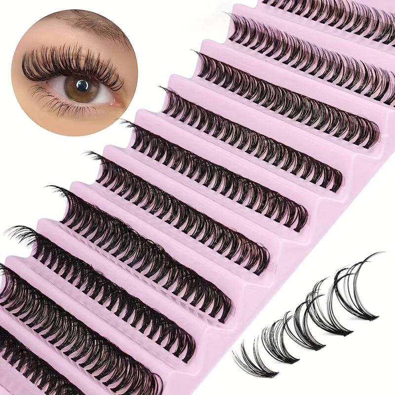 DIY D Curling Eyelashes Extension Cluster Mink Wispy Cat Eye Lashes