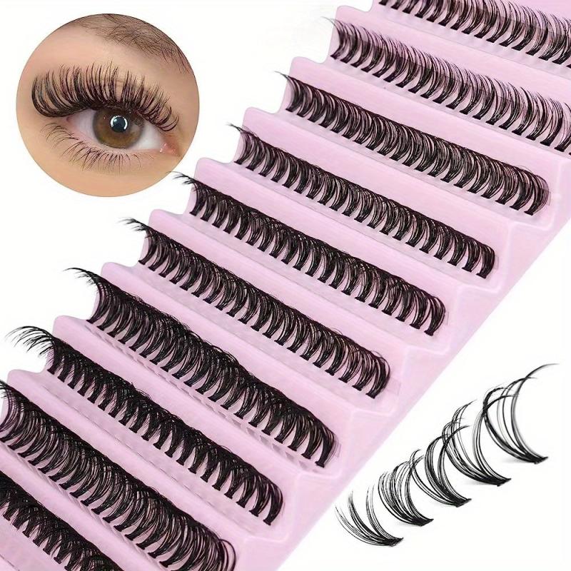 DIY D Curling Eyelashes Extension Cluster Mink Wispy Cat Eye Lashes