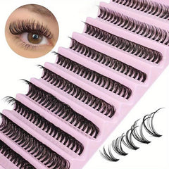 DIY D Curling Eyelashes Extension Cluster Mink Wispy Cat Eye Lashes