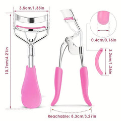 Professional Eyelash Curler Kit with 10 Replacement Pads