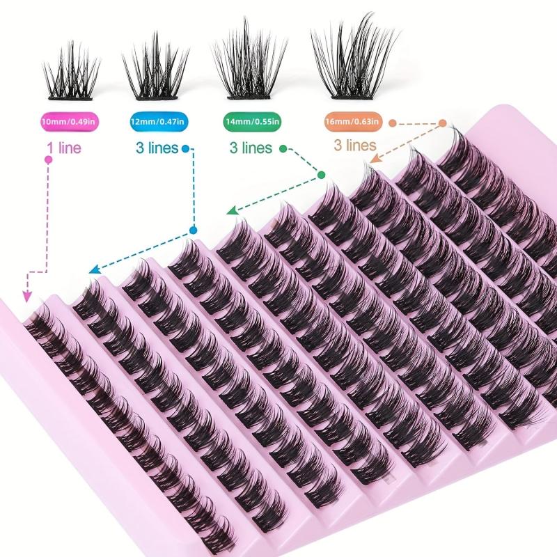 120 Pcs DD Curling Eyelash Clusters 10-16mm Wispy Natural Look