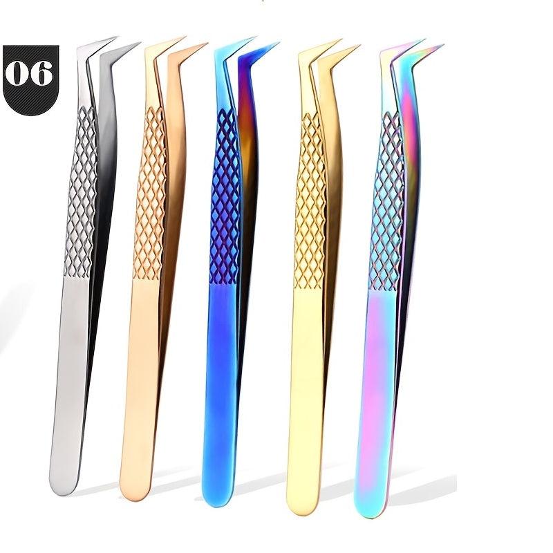 Stainless Steel Eyelash Tweezers for Lash Extensions