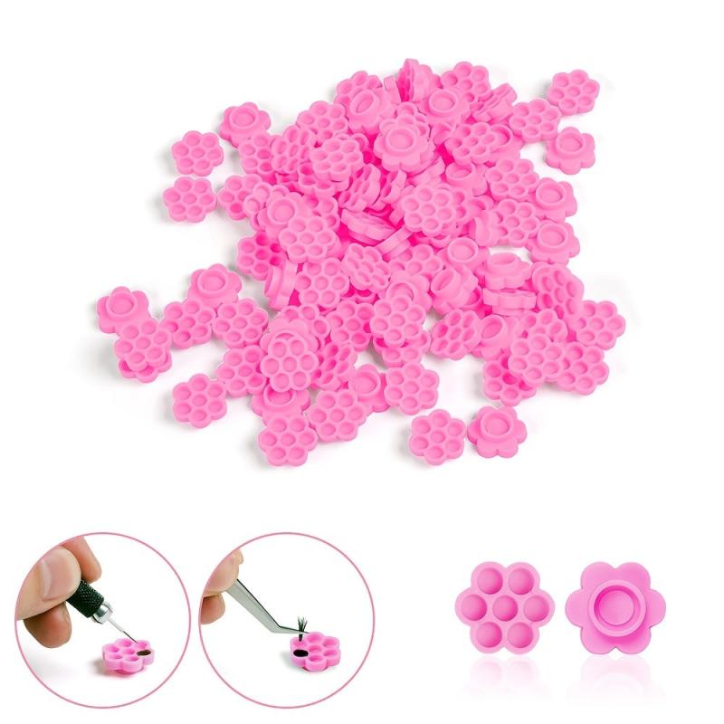 100pcs Eyelash Extension Glue Holders for Lash Extensions