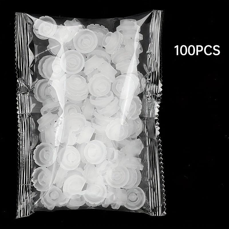 100pcs Eyelash Glue Holder Grafting Eyelashes Blossom Cup Ring