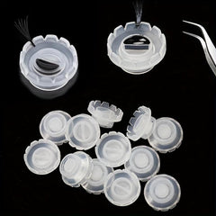 100pcs Eyelash Glue Holder Grafting Eyelashes Blossom Cup Ring