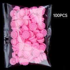 100pcs Eyelash Glue Holder Grafting Eyelashes Blossom Cup Ring