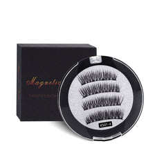 4 Magnetic False Eyelashes Natural 3D Makeup Eyelash Tools