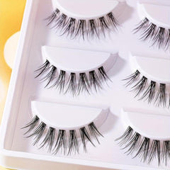 5 Pairs Natural Look Fishtail False Lashes - Add Volume and Enhance Your Look