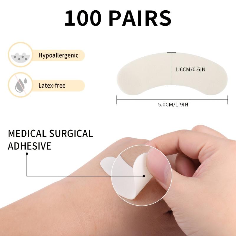 100 Pcs Hypoallergenic Foam Eye Pads for Lash Extensions