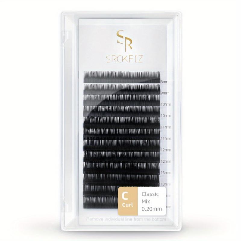 Faux Mink Lash Extensions Classic C Curl Individual Lashes 8-15mm