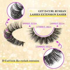 10 Pairs Fluffy Wispy Curly Natural Volume Thick Faux Mink Lashes for Women