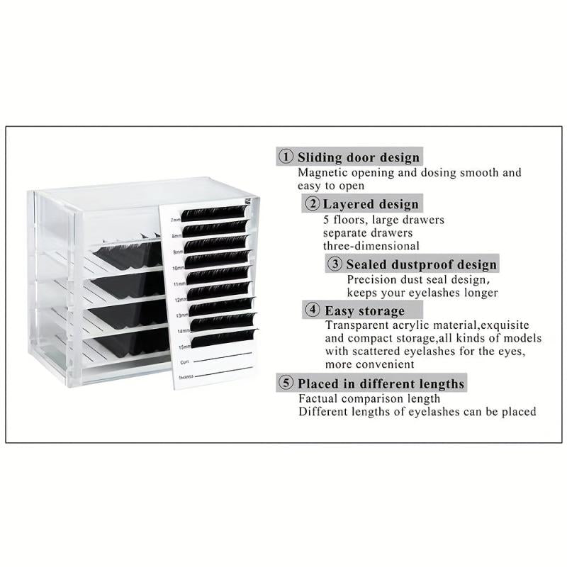 5 Layer Pallet False Eyelash Extension Display Stand